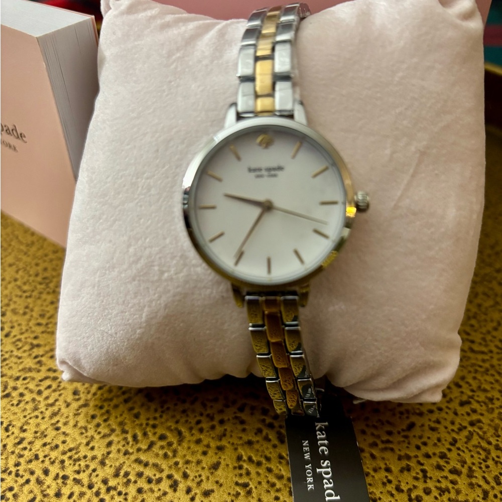 kate spade new york Metro Two-Tone Stainless Steel Bracelet Watch 30mm NWT - Picture 3 of 11